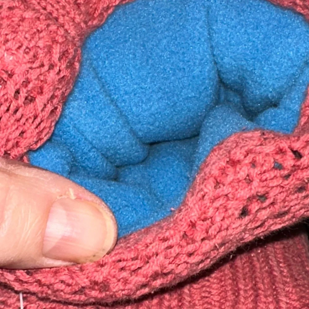 Upcycled Wool Mittens Handmade from Wool Sweaters, Fleece Lined - Picture 5 of 5